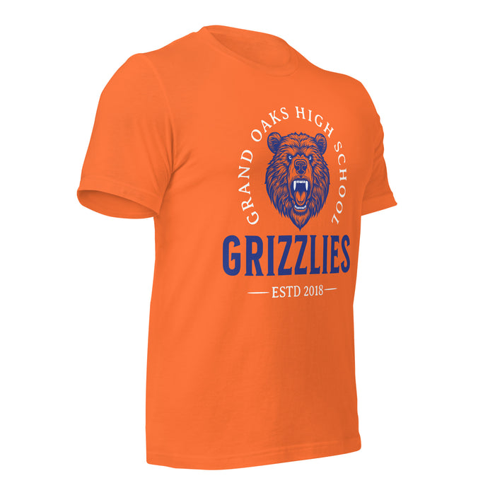 Grand Oaks High School Grizzlies Premium Orange Unisex T-shirt 18b