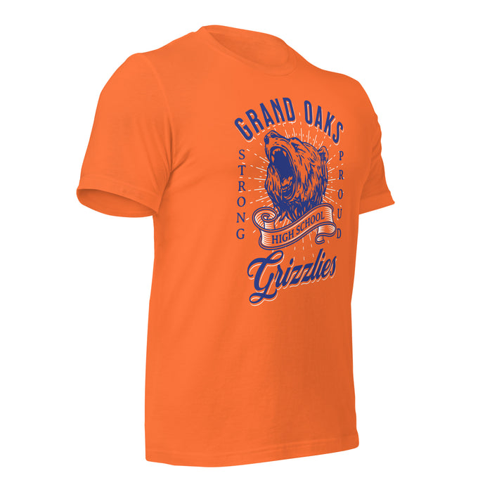 Grand Oaks High School Grizzlies Premium Orange Unisex T-shirt 26b