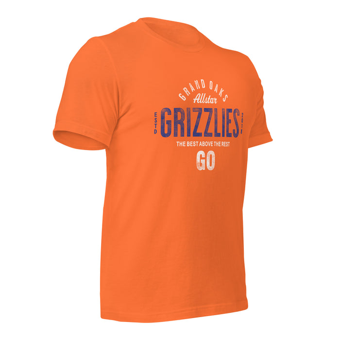 Grand Oaks High School Grizzlies Premium Orange Unisex T-shirt 40b