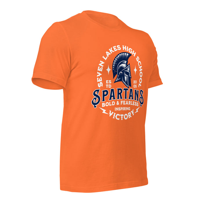 Seven Lakes High School Spartans Orange Premium Unisex T-shirt 206b