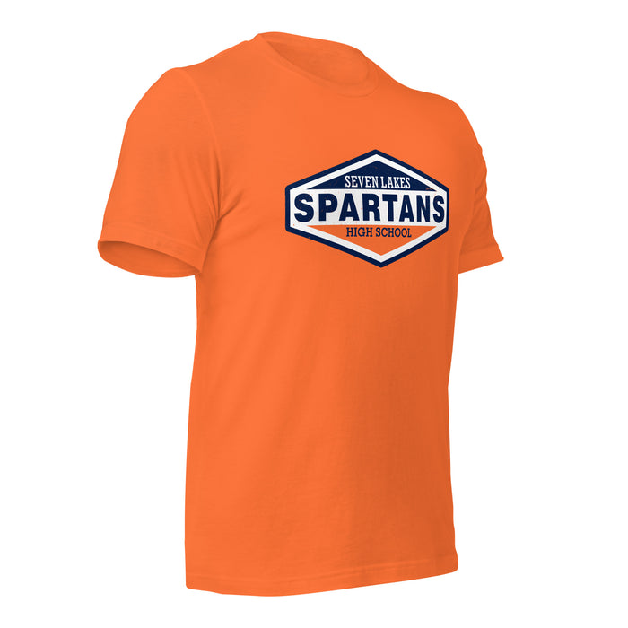 Seven Lakes High School Spartans Orange Premium Unisex T-shirt 009b