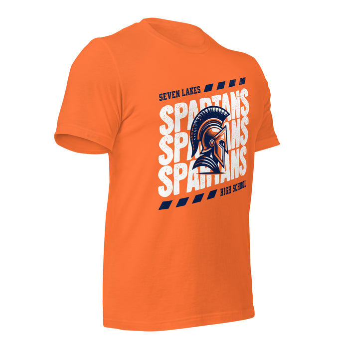 Seven Lakes High School Spartans Orange Premium Unisex T-shirt 223b