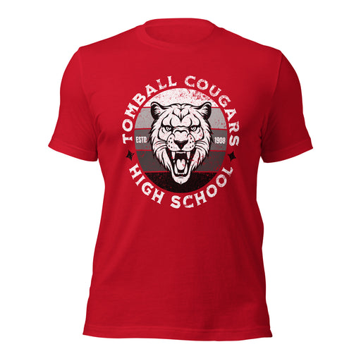Tomball High School Cougars Premium Red Unisex T-shirt 010