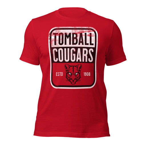 Tomball High School Cougars Premium Red Unisex T-shirt 01