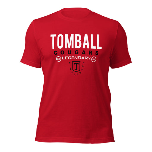 Tomball High School Cougars Premium Red Unisex T-shirt 03