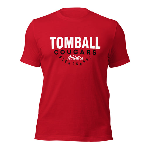 Tomball High School Cougars Premium Red Unisex T-shirt 12