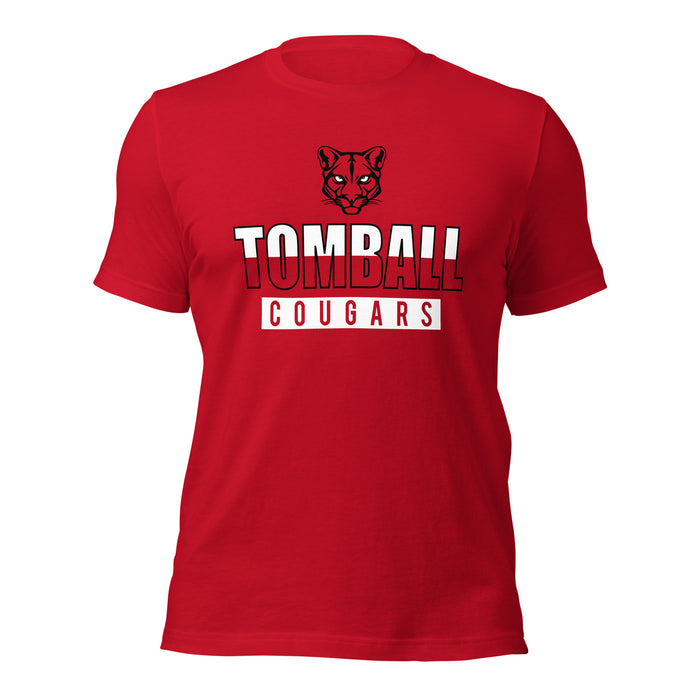 Tomball High School Cougars Premium Red Unisex T-shirt 23