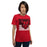 Woman wearing a Tomball High School Cougars Premium Red Unisex T-shirt 27