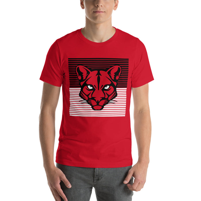 Man wearing a Tomball High School Cougars Premium Red Unisex T-shirt 27