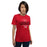 Woman wearing a Tomball High School Cougars Premium Red Unisex T-shirt 40