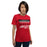 Woman wearing a Tomball High School Cougars Premium Red Unisex T-shirt 48