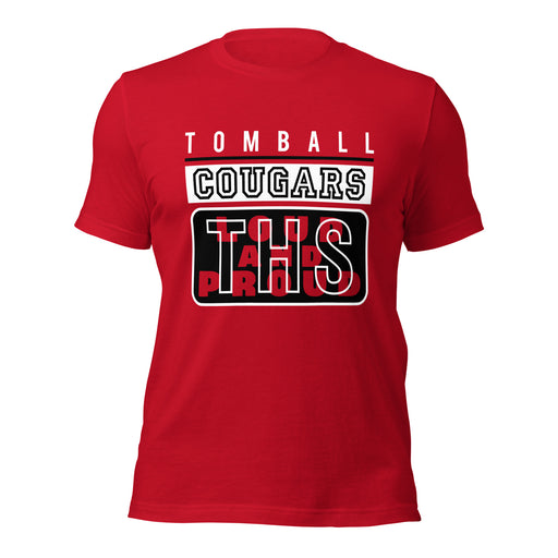 Tomball High School Cougars Premium Red Unisex T-shirt 86