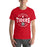 Man wearing a Katy High School Tigers Red Premium Unisex T-shirt 202