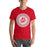 Man wearing a Katy High School Tigers Red Premium Unisex T-shirt 209