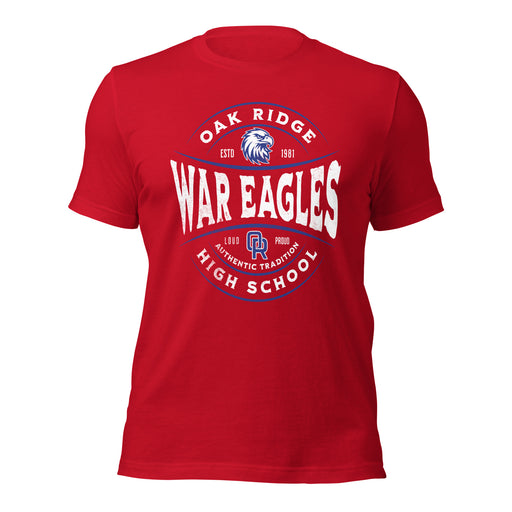 Oak Ridge High School War Eagles Red Premium Unisex T-shirt 218