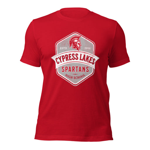 Cypress Lakes High School Spartans Red Premium Unisex T-shirt 209