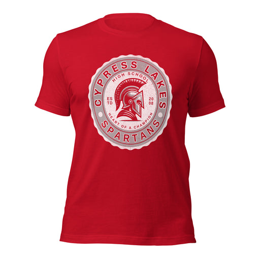 Cypress Lakes High School Spartans Red Premium Unisex T-shirt 216