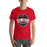 Man wearing Del Valle High School Cardinals Red Premium Unisex T-shirt 209