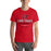 Student wearing Lake Travis High School Cavaliers Red Premium Unisex T-shirt 217