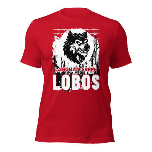 Langham Creek High School Lobos Red Premium Unisex T-shirt 202