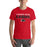 Man wearing Langham Creek High School Lobos Red Premium Unisex T-shirt 222