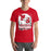 Man wearing North Shore High School Mustangs Red Premium Unisex T-shirt 202