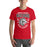 Man wearing North Shore High School Mustangs Red Premium Unisex T-shirt 204