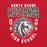 Close-up view of North Shore High School Mustangs Red Premium Unisex T-shirt 204