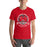 Man wearing North Shore High School Mustangs Red Premium Unisex T-shirt 206