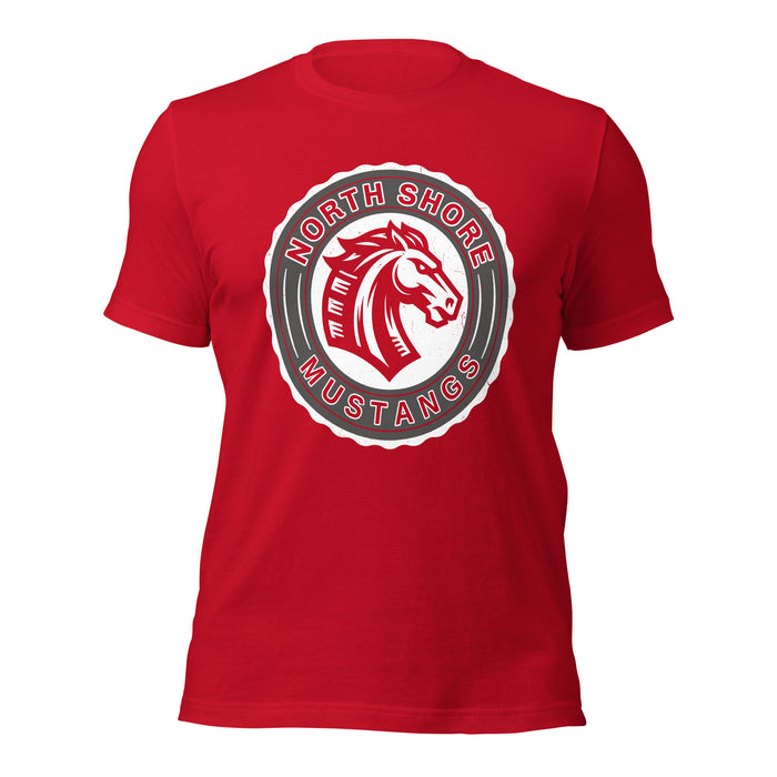 North Shore High School Mustangs Red Premium Unisex T-shirt 216