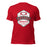 Close-up view of Odessa High School Bronchos Red Premium Unisex T-shirt 209