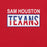 Close-up view of Sam Houston High School Texans Red Premium Unisex T-shirt 031