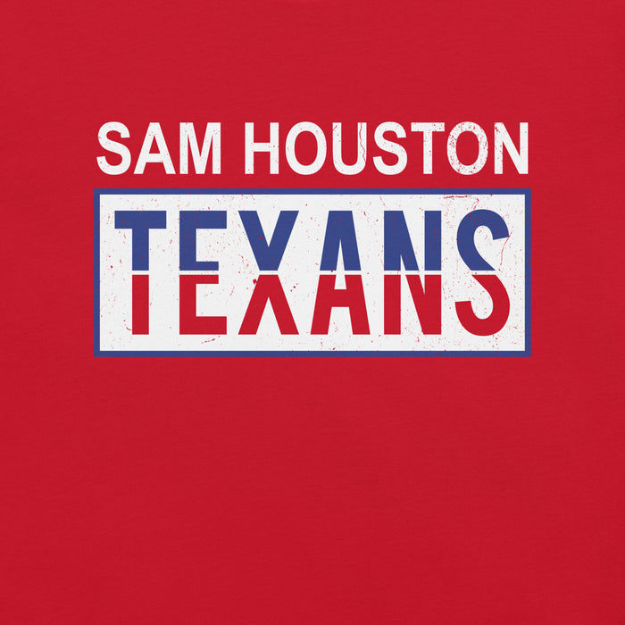 Close-up view of Sam Houston High School Texans Red Premium Unisex T-shirt 031