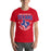 Man wearing Sam Houston High School Texans Red Premium Unisex T-shirt 204