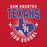 Close-up view of Sam Houston High School Texans Red Premium Unisex T-shirt 204