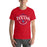 Man wearing Sam Houston High School Texans Red Premium Unisex T-shirt 211