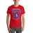 Man wearing Sam Houston High School Texans Red Premium Unisex T-shirt 213