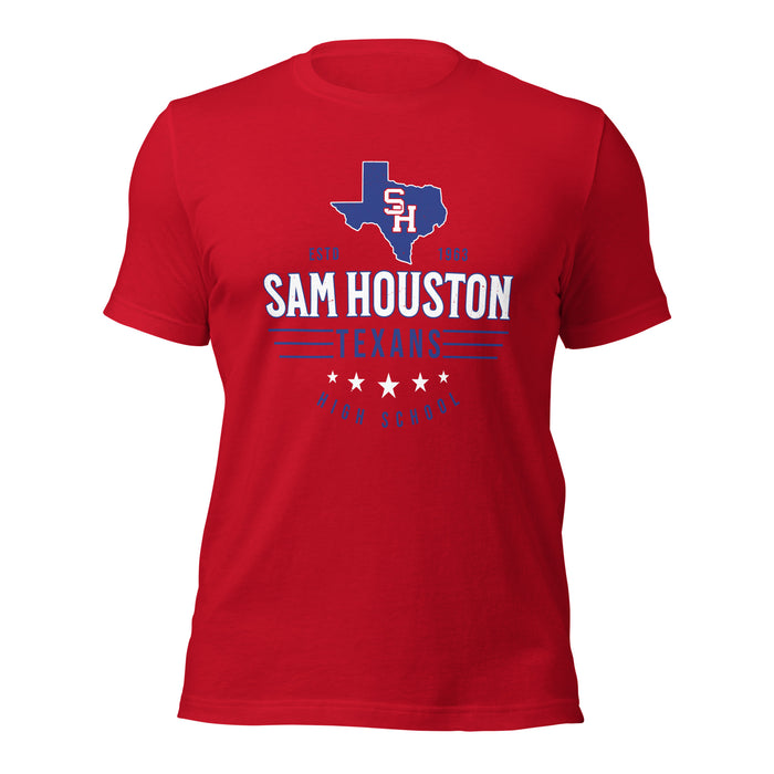 Sam Houston High School Texans Red Premium Unisex T-shirt 217