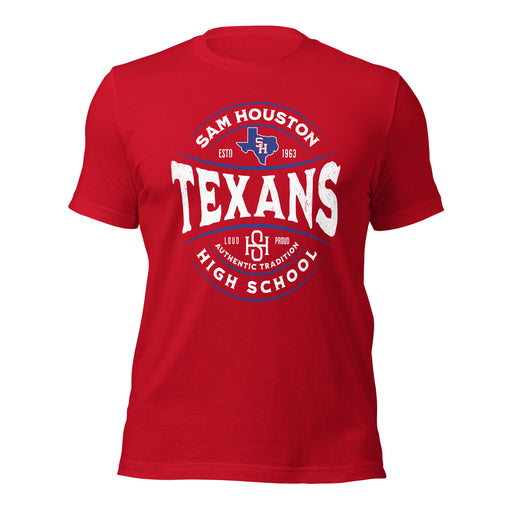 Sam Houston High School Texans Red Premium Unisex T-shirt 218