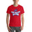 Man wearing Sam Houston High School Texans Red Premium Unisex T-shirt 225