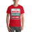 Man wearing The Woodlands High School Highlanders Red Premium Unisex T-shirt 001