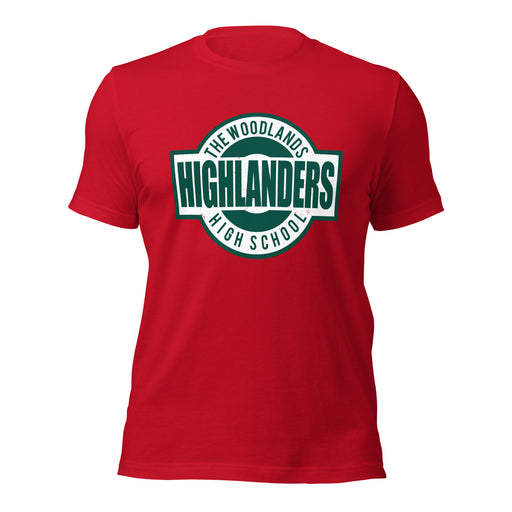 The Woodlands High School Highlanders Red Premium Unisex T-shirt 011