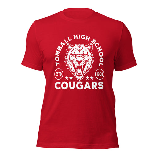 Tomball High School Cougars Red Premium Unisex T-shirt 208