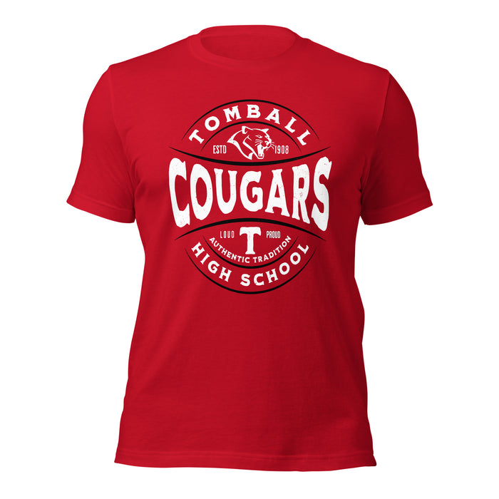 Tomball High School Cougars Red Premium Unisex T-shirt 218