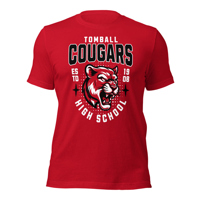 Tomball High School Cougars Red Premium Unisex T-shirt 204