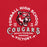 Close-up view of Tomball High School Cougars Red Premium Unisex T-shirt 206