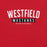 Close-up view of Westfield High School Mustangs Red Premium Unisex T-shirt 021