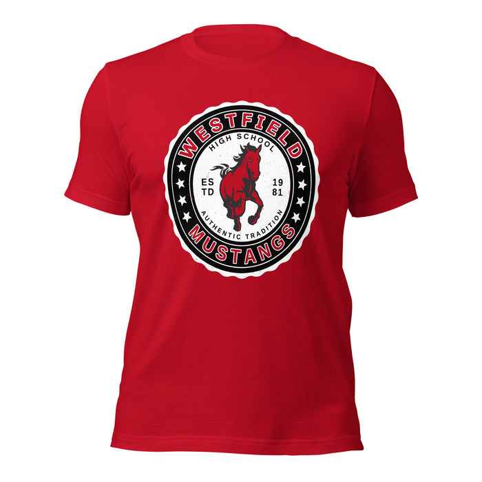 Westfield High School Mustangs Red Premium Unisex T-shirt 216