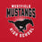 Close-up view of Westfield High School Mustangs Red Premium Unisex T-shirt 204