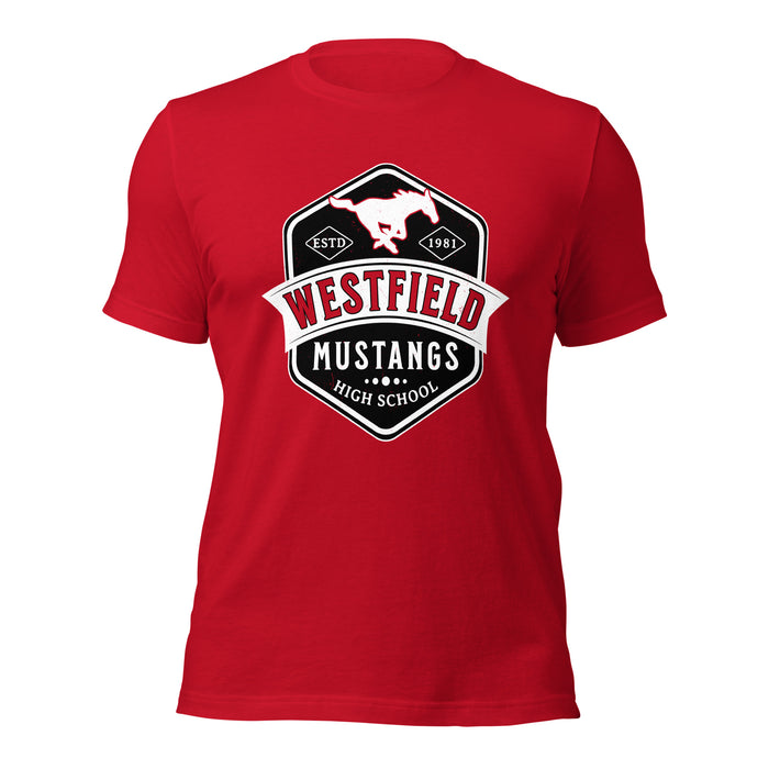 Westfield High School Mustangs Red Premium Unisex T-shirt 209